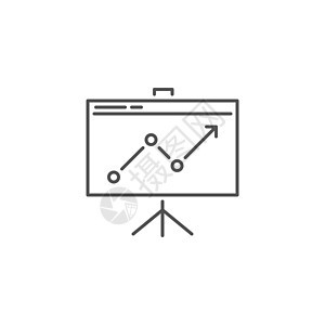 演示文稿相关矢量线 Ico插图战略推介会办公室报告商业白色会议图表展示背景图片