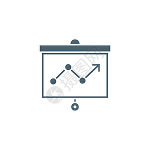 演示文稿广告牌相关的矢量字形图标统计报告推介会办公室图表进步生长营销商业展示背景图片