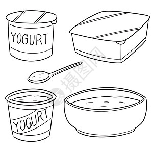 向量集的酸奶图片