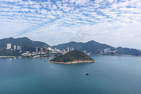 海中城市的风景海洋蓝色假期热带海滩旅行全景海岸天空旅游图片