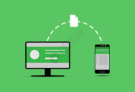 将数据从计算机传输到移动设备图片