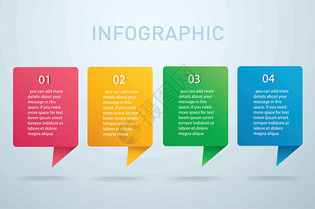带有 4 个选项的方形信息图形矢量模板 可用于网络图表演示图表报告分步信息图表 抽象背景营销横幅正方形项目数字商业标签插图金融数图片