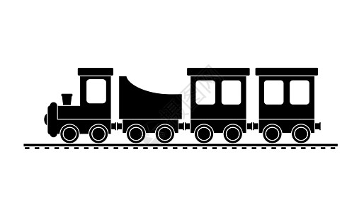 火车与蒸汽机车和客车简单的 ico图片