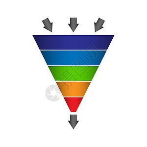 带箭头的销售漏斗 用于应用程序和网站演示fla图片
