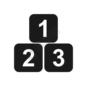 cubesimple 设计上的数字 12 和 3图片