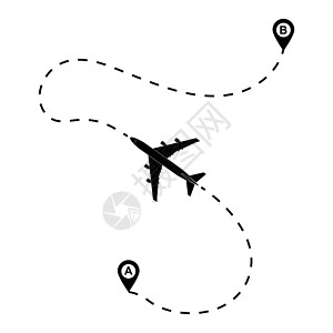 飞机从a点到B点的航线课程机场空气假期飞机场速度航班调度员人员空白图片