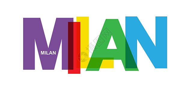 米兰 带有意大利城市名称的横幅草图字体钢坯旅游手绘探索地标插图国家旅行图片