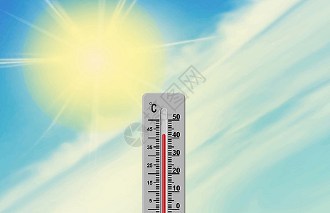 太阳和温度计 气温超过40度气候季节气候变化阳光温度天空反气旋洞察力程序干旱图片