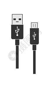 扁平电缆设计的 USB 和微型 USB 连接器图片