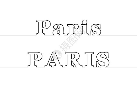 巴黎 等高线与法国首都的名字图片