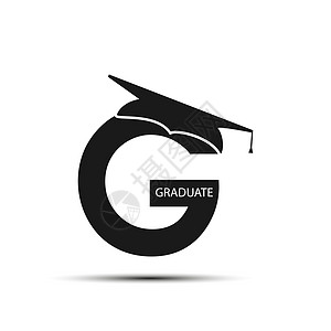 毕业生的性格 带毕业帽和 th 的字母 G图片