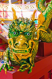 中国龙龙雕像文化创造力绿色雕塑艺术传奇照片神话怪物图片