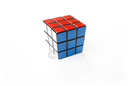 被溶解的魔方正方形游戏立方体玩具社论逻辑红色娱乐白色骰子图片