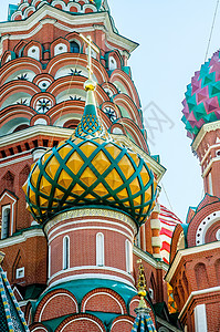 莫斯科圣巴西尔的详情旅行宗教文化建筑建筑学寺庙蓝色圆顶红色天空图片