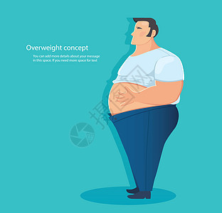 超重人物腹部脂肪矢量图制作图案的概念医院男性饮食身体女士卡通片尺寸女性损失肥胖图片