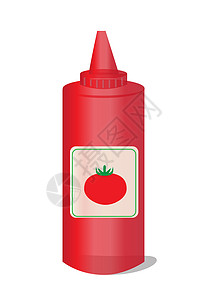 瓶番茄酱隔离在白色背景 平德图片