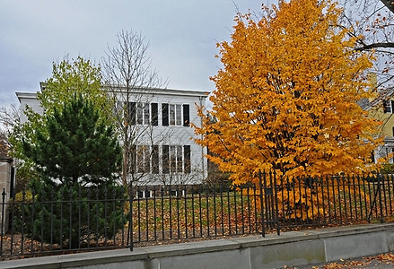 新泽西州普林斯顿 2011 年 11 月 15 日 普林斯顿大学是 Priva大厅球衣机构大学联盟学院报告传统建筑学校园常春藤高清图片素材