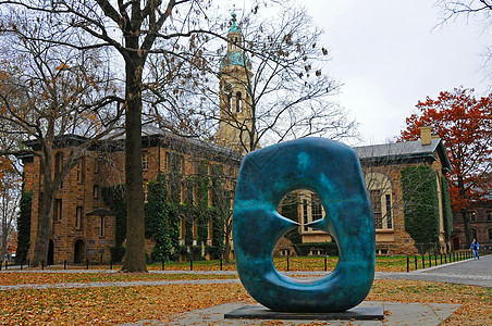 2011年11月15日 NJ2011年11月15日 普林斯顿 带有点的雕塑Oval学校建筑学教育机构大厅联盟大学学生本科学院图片