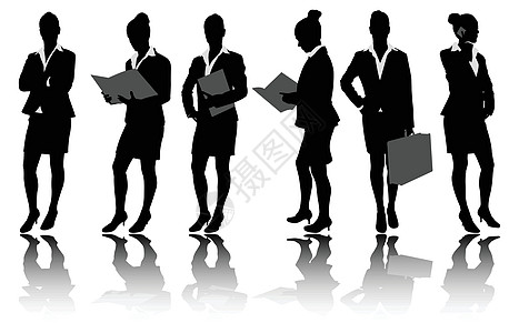 女商务人士剪影姿势管理人员工作商务团队文件夹人士电话头发细胞图片