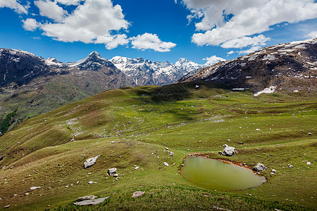 喜马拉雅的印度喜马拉雅山地貌反射风景山脉图片