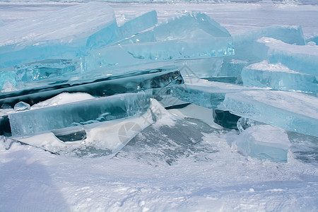 俄罗斯比卡尔湖冰冻湖中的冰块水晶旅行天气宏观场景天空风景蓝色冻结季节图片