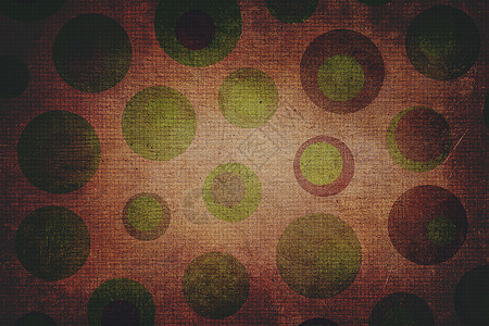 带正方形的深绿色和棕色圆点纹理乐趣墙纸装饰品圆圈红色创造力橙子圆形活力气泡背景图片