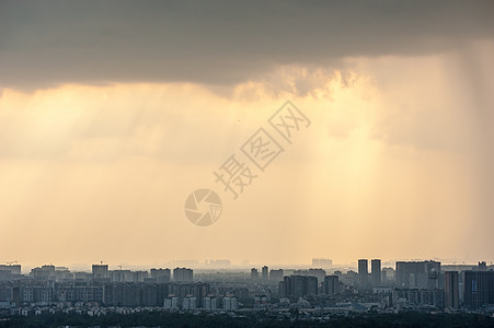 城市天空成都天际空中观 天空戏剧化背景