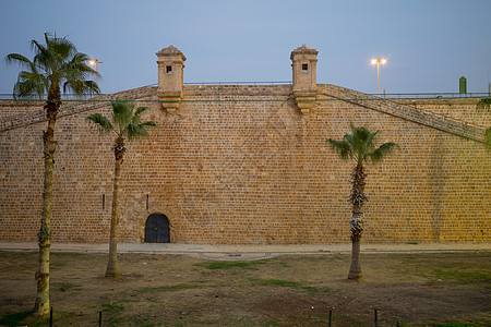 日落时的墙壁 阿克里古董地标石头堡垒旅游建筑学建筑城市旅行游客图片