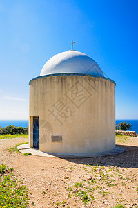 海法圣家庭礼拜堂宗教教堂悬崖天空教会旅行假期星海风车旅游图片