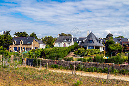 Landrezac海滩 Sarzeau Morbihan Britanny布列塔涅 Fran天空栅栏远足脚印石头苔藓海洋晴天沙丘图片