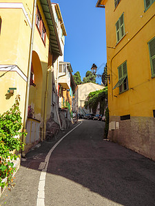 Menton  旧城镇建筑物视图建筑蓝色街道旅游建筑学天空房屋旅行大教堂楼梯图片