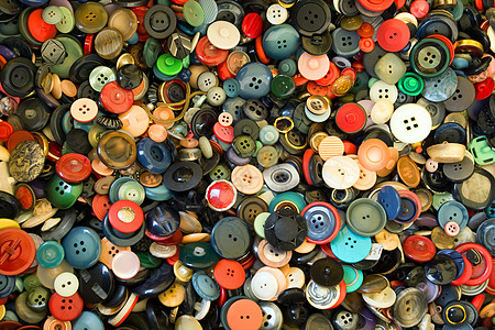 按钮背景缝纫手工业圆形爱好纺织品圆圈维修衣服团体工艺图片