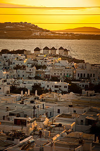 Mykonos 的日落图片