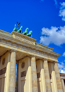 柏林勃兰登堡城门德国柏林勃兰登堡门城市纪念馆旅游地标景观建筑旅行纪念碑建筑学雕像背景