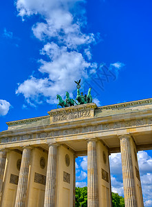 德国柏林勃兰登堡门柱子纪念碑城市建筑学建筑地标景观吸引力天空首都图片