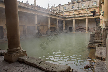 古罗马浴缸温泉历史性地标王国水池澡堂城市游客雕塑浴室图片