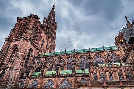 斯特拉斯堡大教堂美丽的早晨高清图片