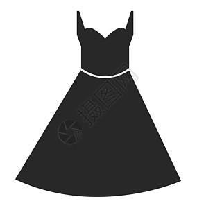 白色背景上的着装图标 着装标志网站服装配件插图女孩服饰女士女性胸衣网络图片