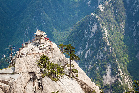 中国华山山山公园树木国家天空旅行图片