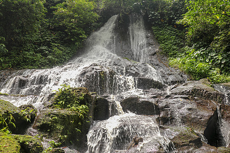 热带雨林的瀑布植物运动旅行丛林热带公园环境假期风景流动图片