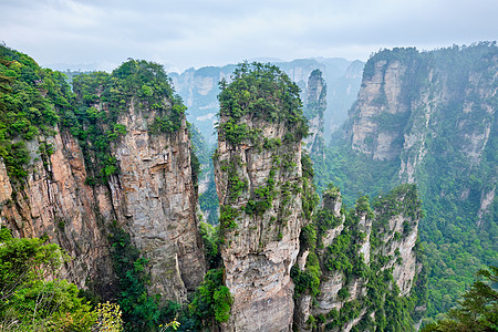 中国张家江山旅游地标山脉国家森林风景化身岩石石头公园图片