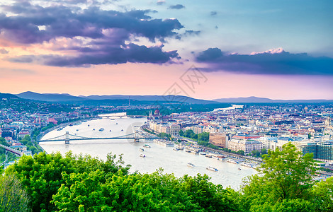 匈牙利布达佩斯空中观察 匈牙利布达佩斯天际旅行天线蓝色天空建筑学景观城市议会地标图片