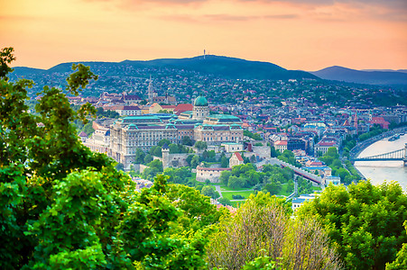 匈牙利布达佩斯Buda Castle建筑学景观天空建筑历史性全景爬坡吸引力旅行城市图片