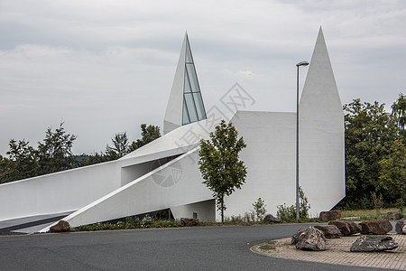 在威尔斯多夫祈祷的公路教堂撤退圆顶白色长凳教会建筑崇拜图片