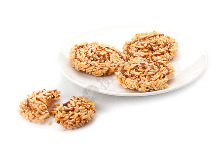 大米饼干裂缝早餐种子谷物饮食食物宏观粮食营养小吃图片