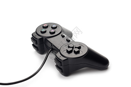 黑色游戏棍电子游戏控制电缆模拟按钮喜悦娱乐游戏闲暇硬件图片