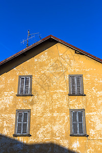 虚幻设施蓝色别墅开发黄色建筑物建筑学老房子表现手法天空图片