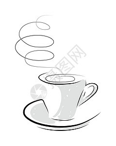 咖啡杯轮廓艺术线条绘图陶瓷饮料画笔杯子计算机绘画图片