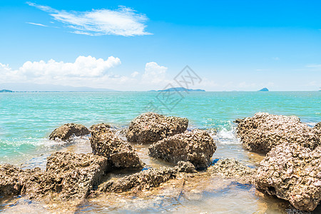 海滩和海洋景观 珊瑚礁岩石海滩石头阳光热带旅游美丽架子海景海岸线珊瑚牡蛎背景图片