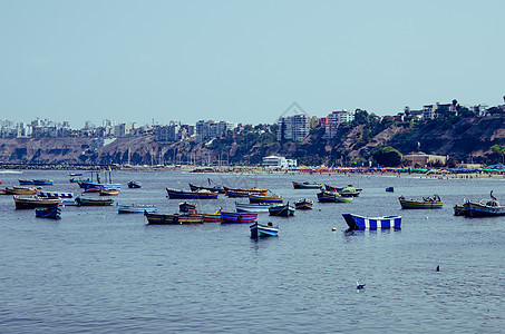 船只 海滩和利马渔民海岸盐水店铺钓鱼旅行市场香肠白色旅游图片